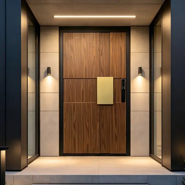 Excellent Workmanship Villa Entrance Door Windproof Rainproof Rustproof Aluminum Alloy Residential Doors Heavy Duty Hinged Doors