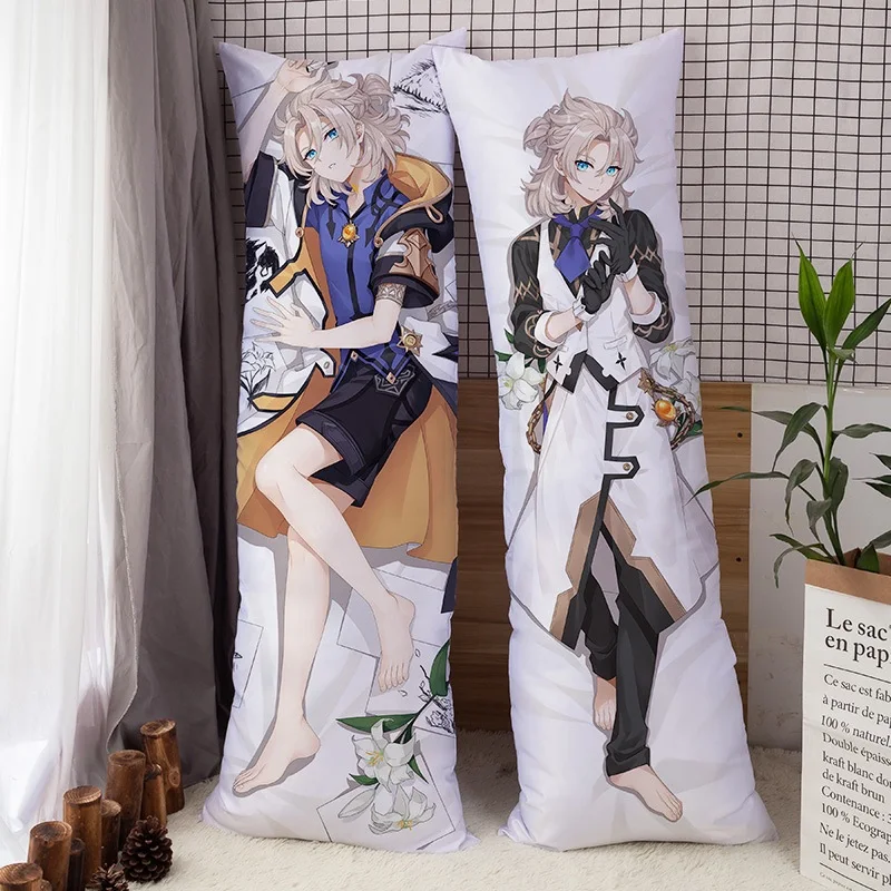 Anime Game Genshin Impact Albedo Cosplay Hugging Body Dakimakura Pillowcase Albedo Costume Kawaii Loli Girl Printed Bed Pillow