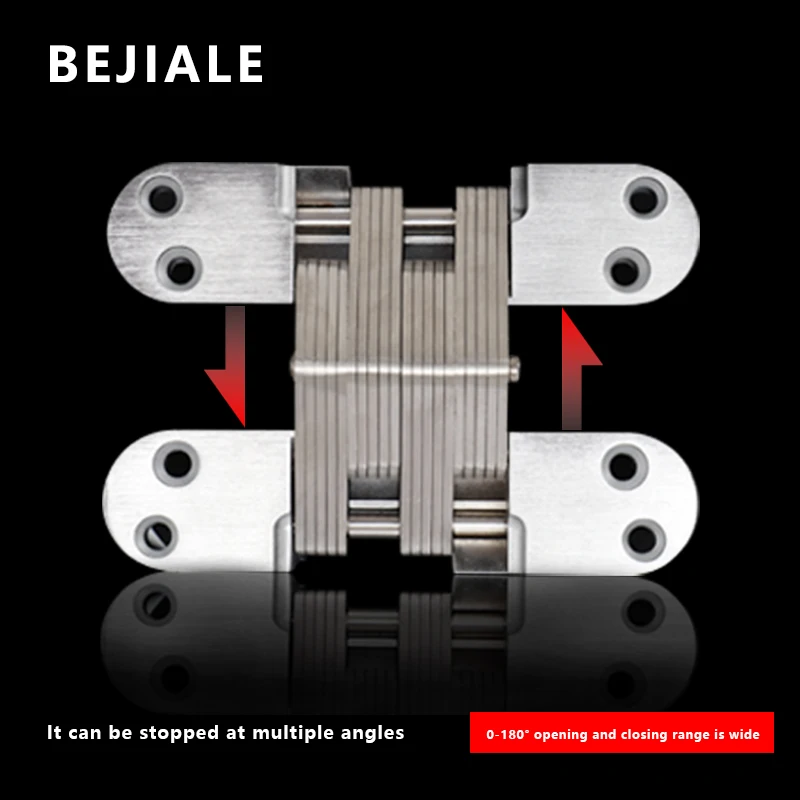 304 Stainless Steel Invisible Hinge Cross Hidden Folding Door Hidden Door Hidden Wood Door Hinge Hidden Page Furniture Hardware