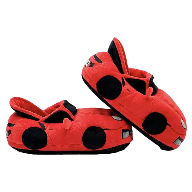 Car Plush Slippers Car Shape Home Shoes With Non-Slip Rubber Sole Warm Cozy Shoes For Casual Bedroom Indoor Outdoor