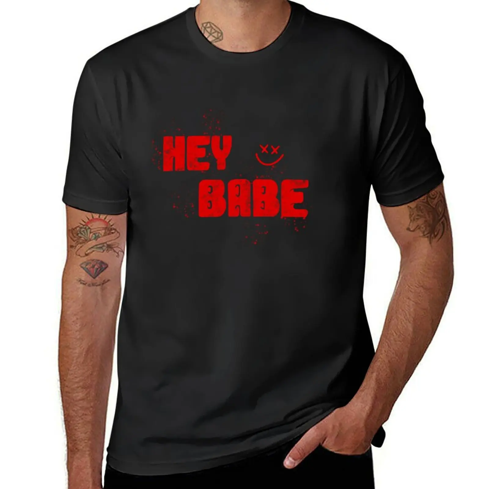 Hej BABE t-shirt dostosowywany urocze topy szybkoschnąca koszulka z krótkim rękawem