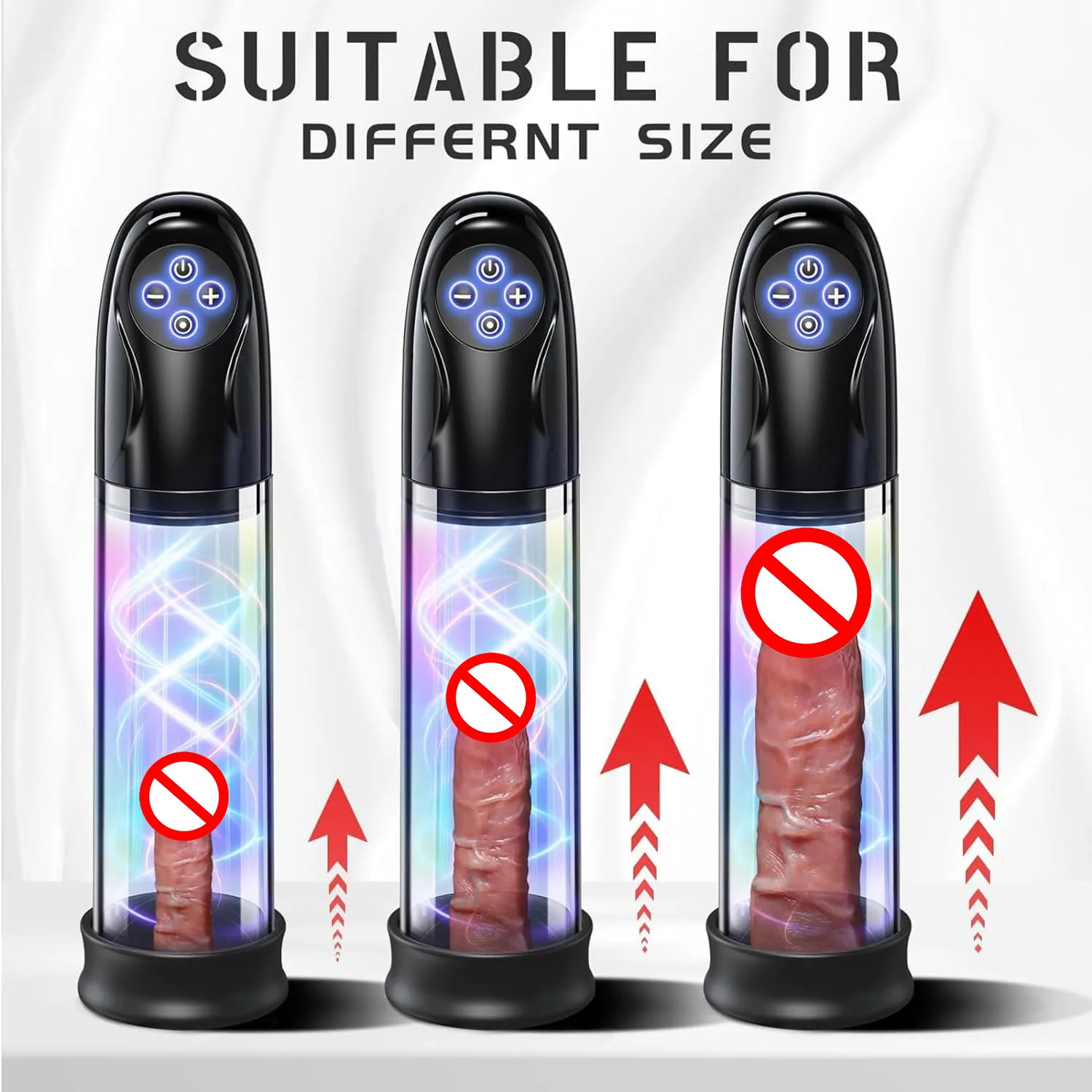 Electric Penis Vacuum Pump with 5 Suction Modes Male Masturbator Penis Enlargement Pump Penis Trainer for Men Sex Pleasure view 6
