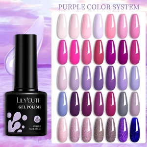 Lilycute 129 Farben 7ml Nagel Polyous Gelnagelversorgungen Vernis Semi Permanent Nail Art Maniküre Einweichen LED UV -Gel Varnisa 8 Hauptverkaufsemulsion - №1