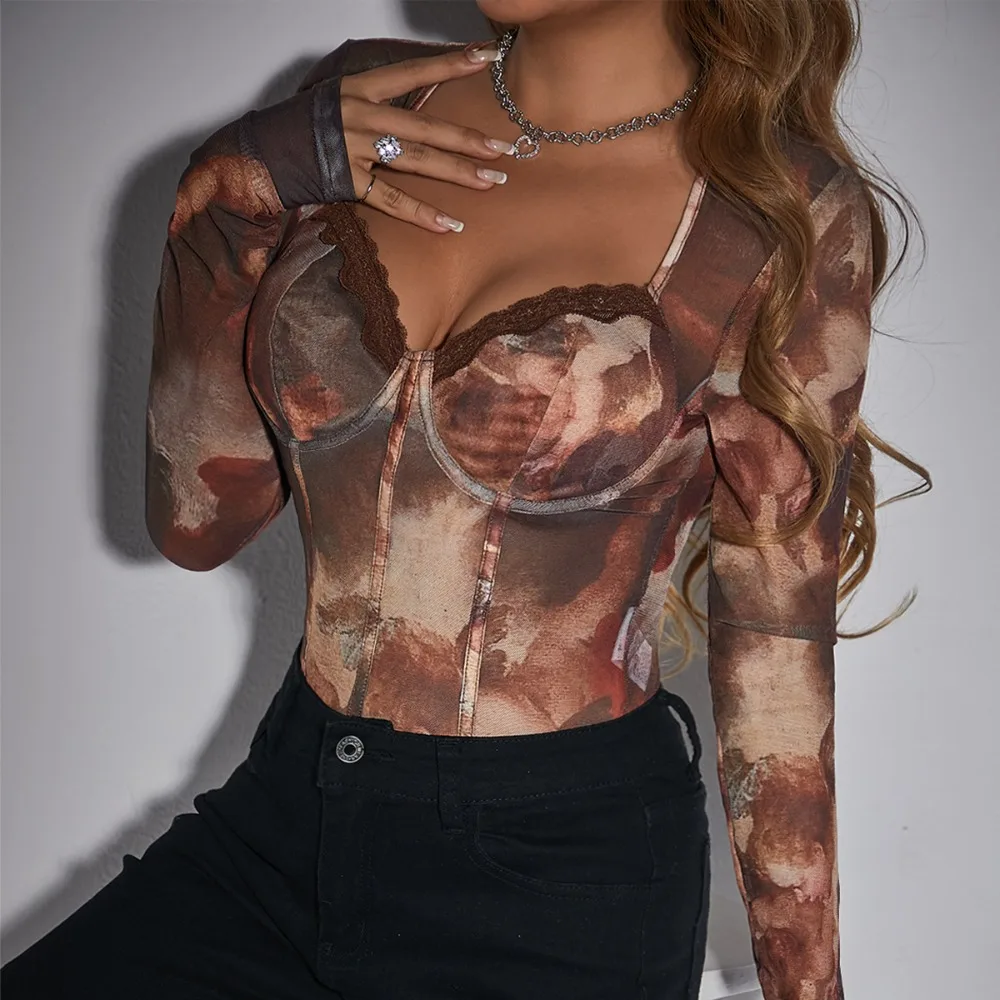 

Боди-бра с длинными рукавами и корректирующим эффектом, с поддерживающей бретелью, для женщин