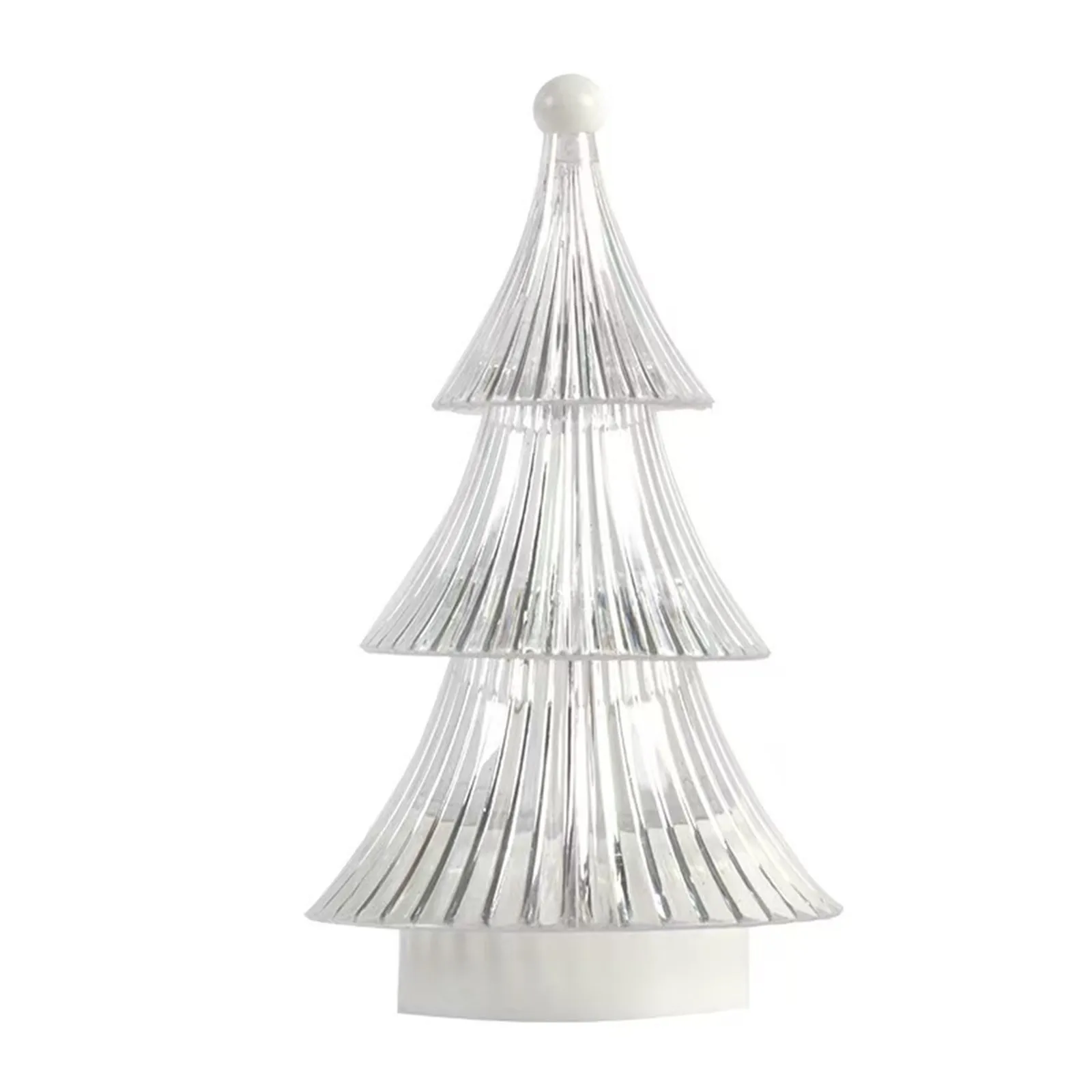 Three-tiered Christmas Tree Night Lamp Diamond Crystal Pagoda Night Lamp Bedroom Ambiance Lamp Christmas Decorative Light