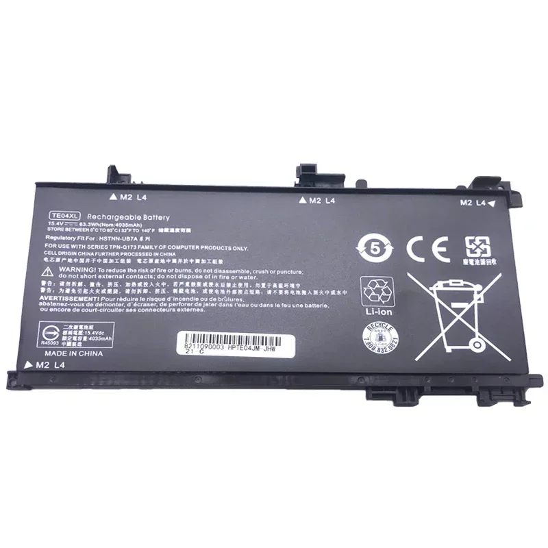 2024 New TE04XL  For HP OMEN 15-AX AX033DX AX020TX BC219TX 905277-555 HSTNN-UB7A TPN-Q173 Laptop battery