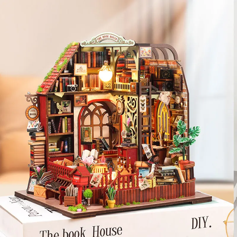 DIY Wooden Mini Doll Houses Handmade 3D Puzzle Assembly Building Toys Bedroom Decoration With Furniture Doll House Toys Gifts