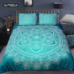 Bohemian 2/3pcs Boho Mandala Bedding Set Twin Queen King Size Comforter Duvet Quilt Cover and Pillowcase Soft Bedclothes