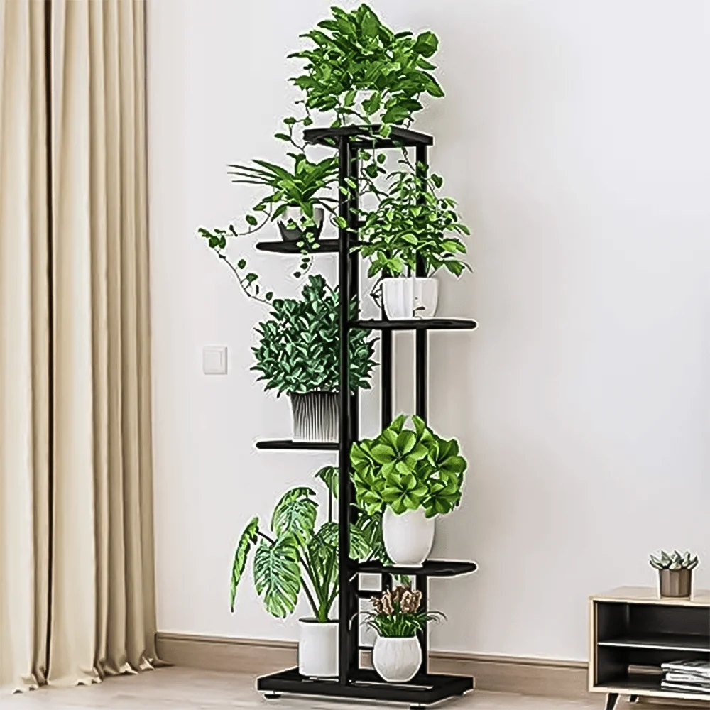 

1 Pack 6 Layers Flower Pot Stand - Plant Holder Storage Shelf Rack For Home Garden Decoration - Creative Pots Organizer