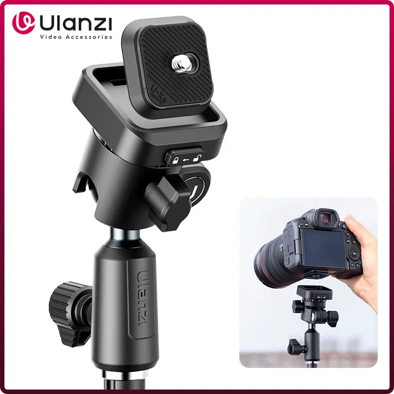 

Ulanzi TH02 Uka Inverted Ball Head 360° Panoramic Ballhead Horizontal Vertical Switching Uka Quick Release for DSLR Camera Shoot