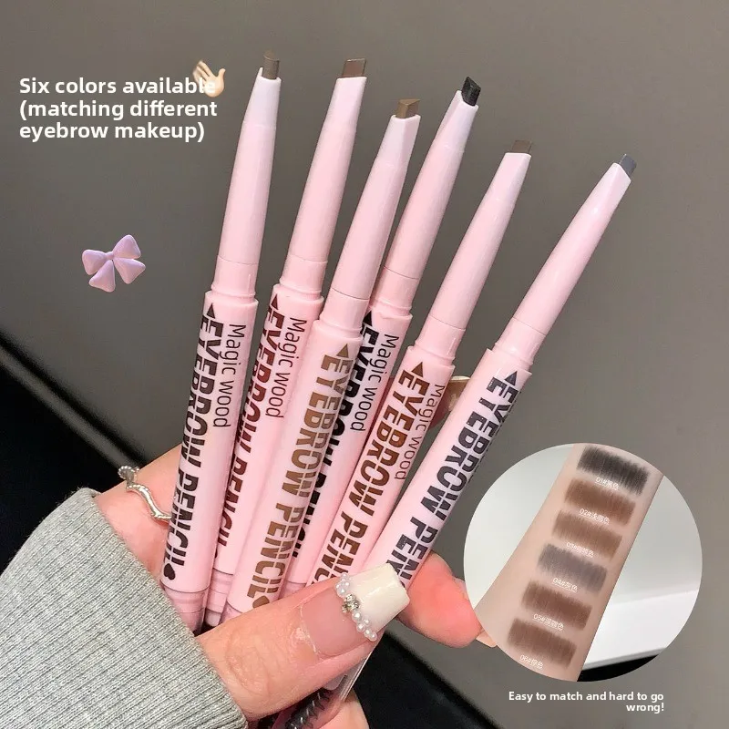 10 أقلام مضادة للتلطخ ومضادة للحواجب 2 في 1 مستحضرات تجميل احترافية للنساء 6 ألوان مقاومة للماء ومتينة للحواجب #1