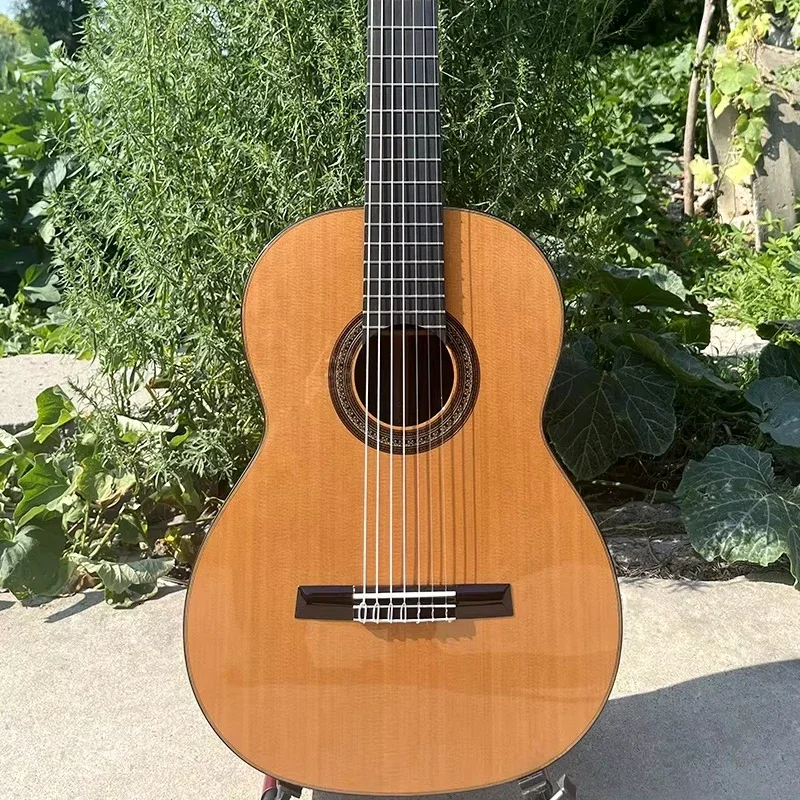 China Aiersi Brand Handmade Professional Grade All Solid 7-strings Classical Guitar Vintage Spanish Guitars Musical Instrument