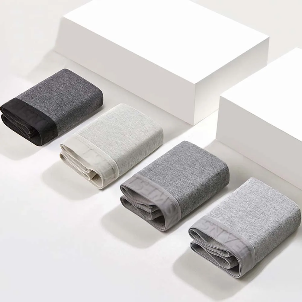 

4Pcs Men's panties Breathable Cotton Man Underwear Seamless Men Boxer Letter Waistband Winter Underwear Sexy Lingerie