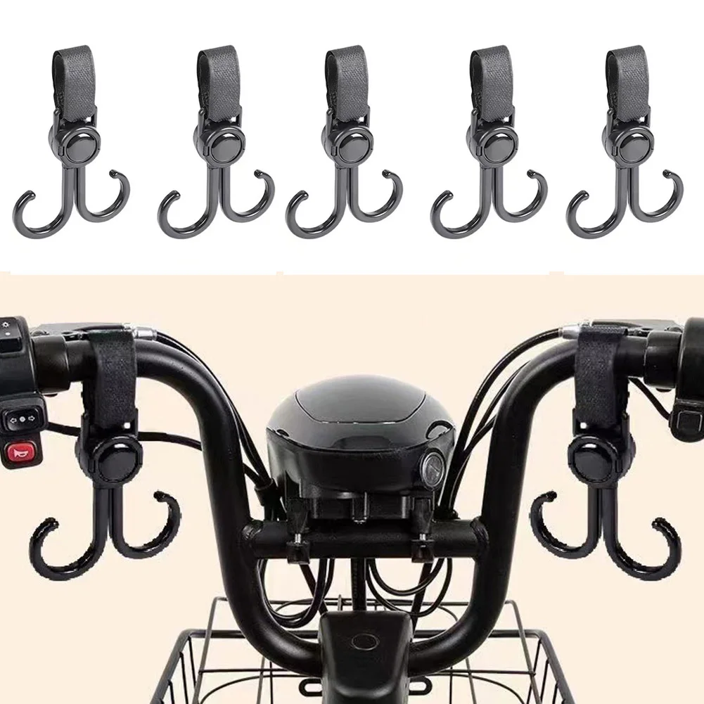 

Motorcycle Handlebar Hooks Cargo Holder Baby Stroller Rotate 360 Degree Hook Pram Organizer Bag Hanger Motorcycle Accessories