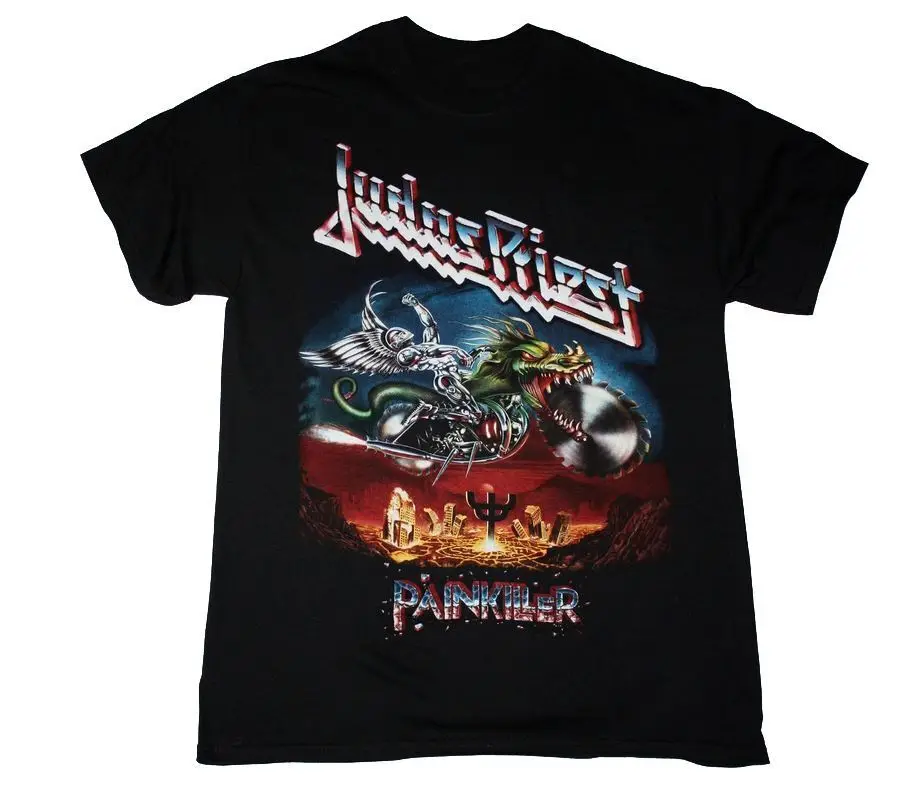 Judas Priest Painkiller 1990 New Black T-Shirt