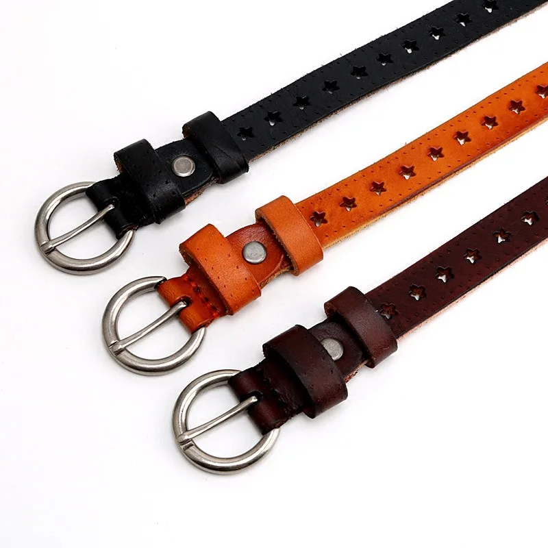 حزام جينز نسائي من جلد البقر بطبقة علوية، حزام بنطلون نسائي عصري بسيط ومتعدد الاستخدامات