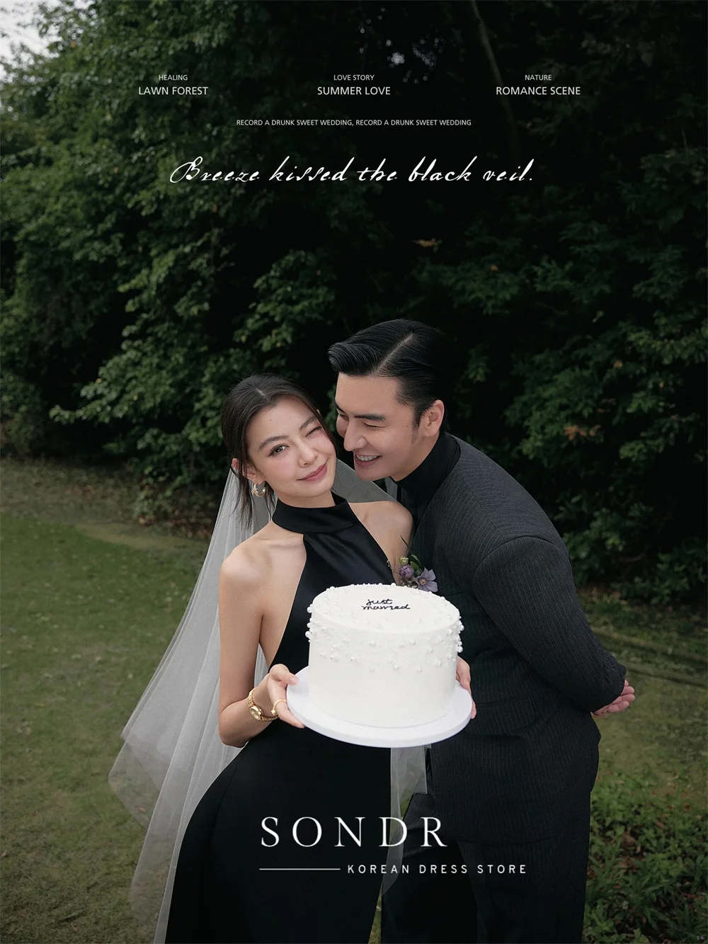 Sondr Black Elegant Slim Fit Korean Wedding Dresses Photography Sleeveless Customized Evening Gown Floor-Length Party Dresses