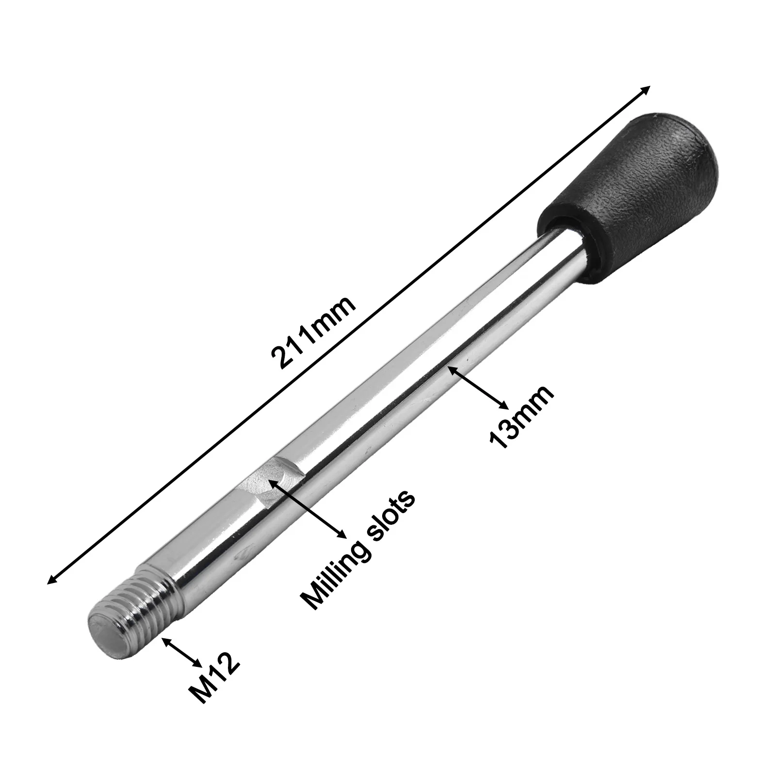 

210mm Bench Drill Accessories High Precision Handle Silver Handle Bar Carbon Steel Handle Easy To Install Handle