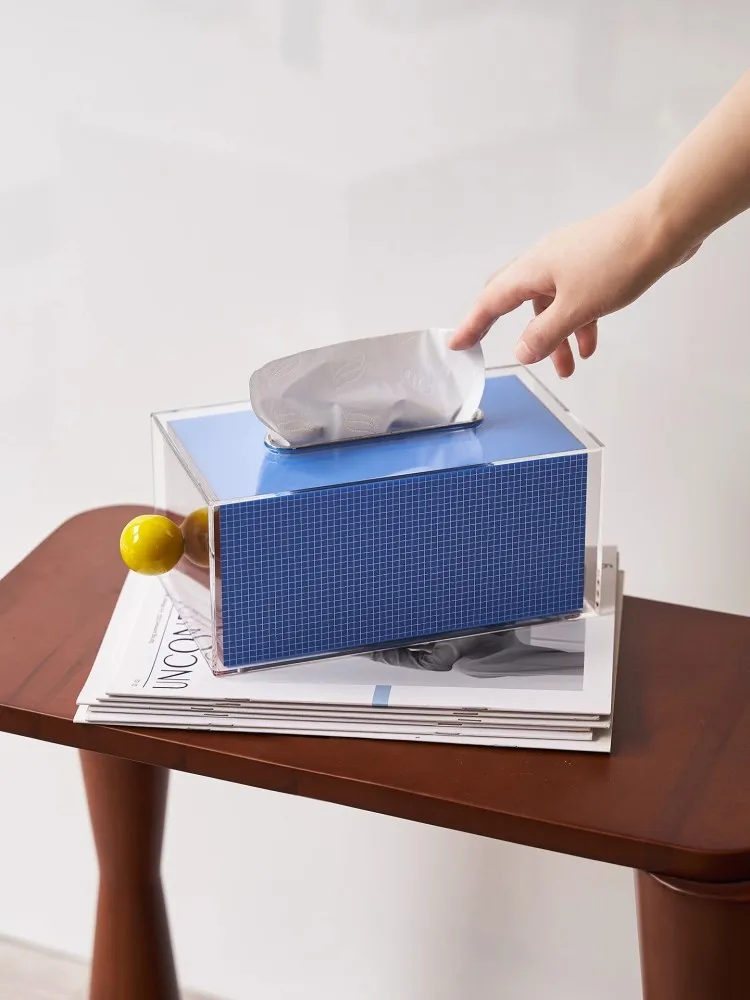 Modern simplicity Home Use Acrylic Sheet Tissue Box Living Room Light luxury Decoration Unique Personality Storage Tissue Box