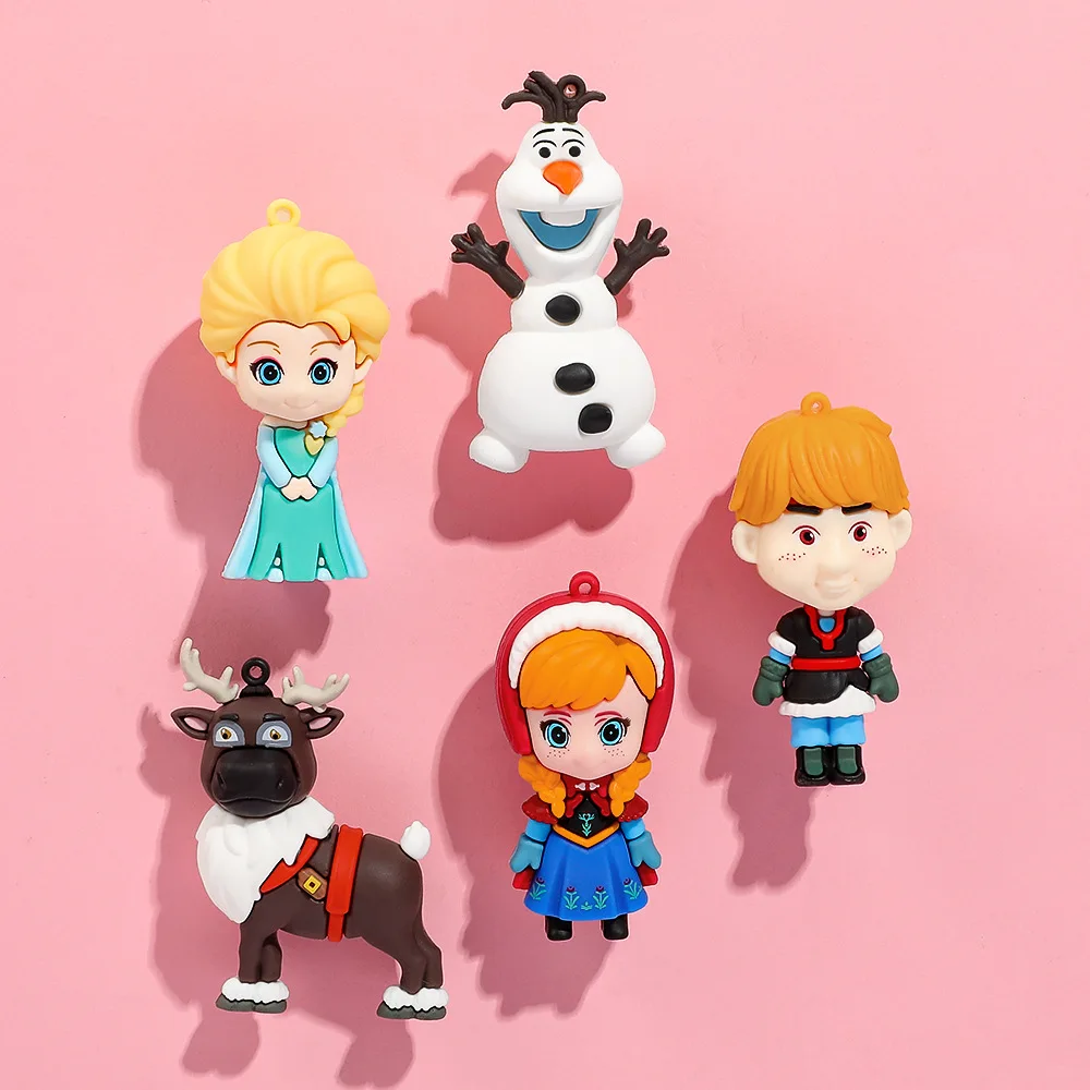 المجمدة إلسا آنا أنيمي الأجهزة الطرفية الإبداعية ثلاثي الأبعاد لينة الغراء مغناطيس الثلاجة عالية القيمة الديكور الهدايا بالجملة #5