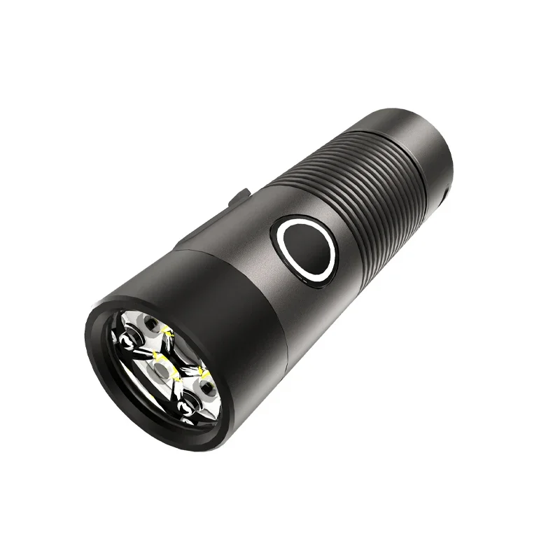 Torcia portatile a luce forte con ricarica a Led Mini torcia Super luminosa per esterni Gadget di utilità essenziale