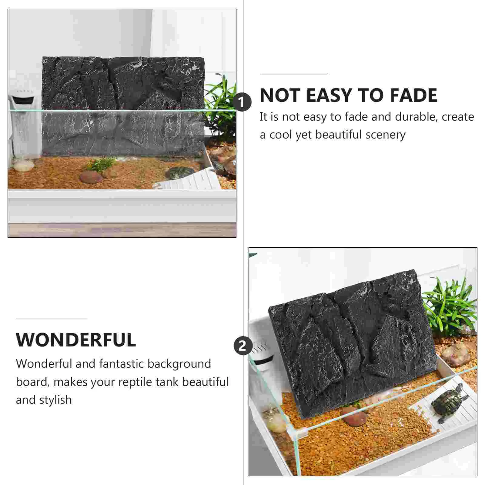 Reptile Box Decorative Panel Tarantula Enclosure Background Board for Tank Plate Backdrop Picture Decoration Habitat Foam Stone