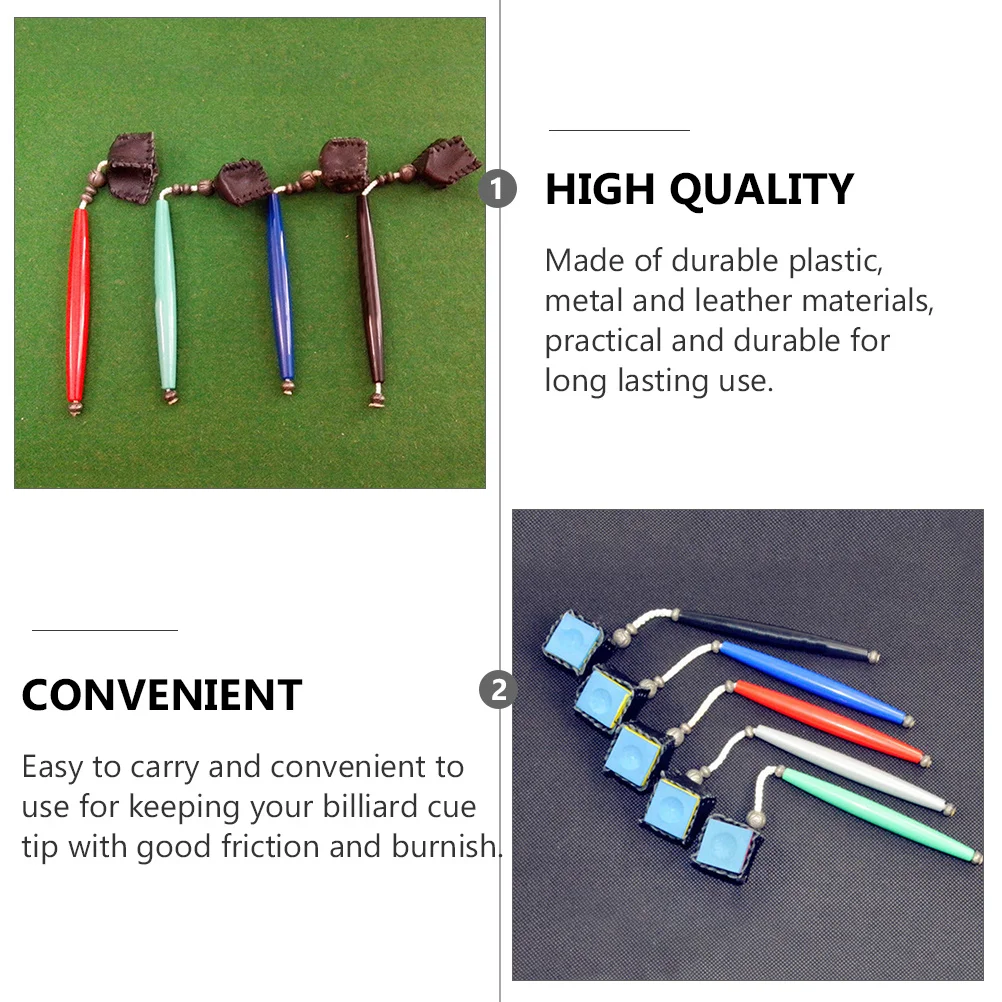 

1Pcs 2 in 1 Billiard Chalk Holder Pricker Tool for Pool Cue Tip Prep Snooker Chalk Storage Portable Design Black