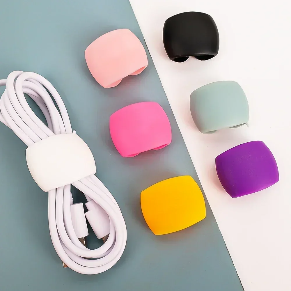 1/2/3/5/8pcs Charge Cable Protectors Travel Data Cord Clip Decoration Earphone Charging Cables Storage Buckle Cable Organizer