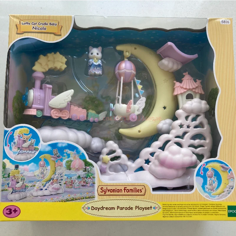 실바니안 패밀리 애니메이션 어린이 장난감 소녀를위한 선물 장난감 피규어 Calico Critters 귀여운 오리지널 Ternuas Collectible Room Ornaments