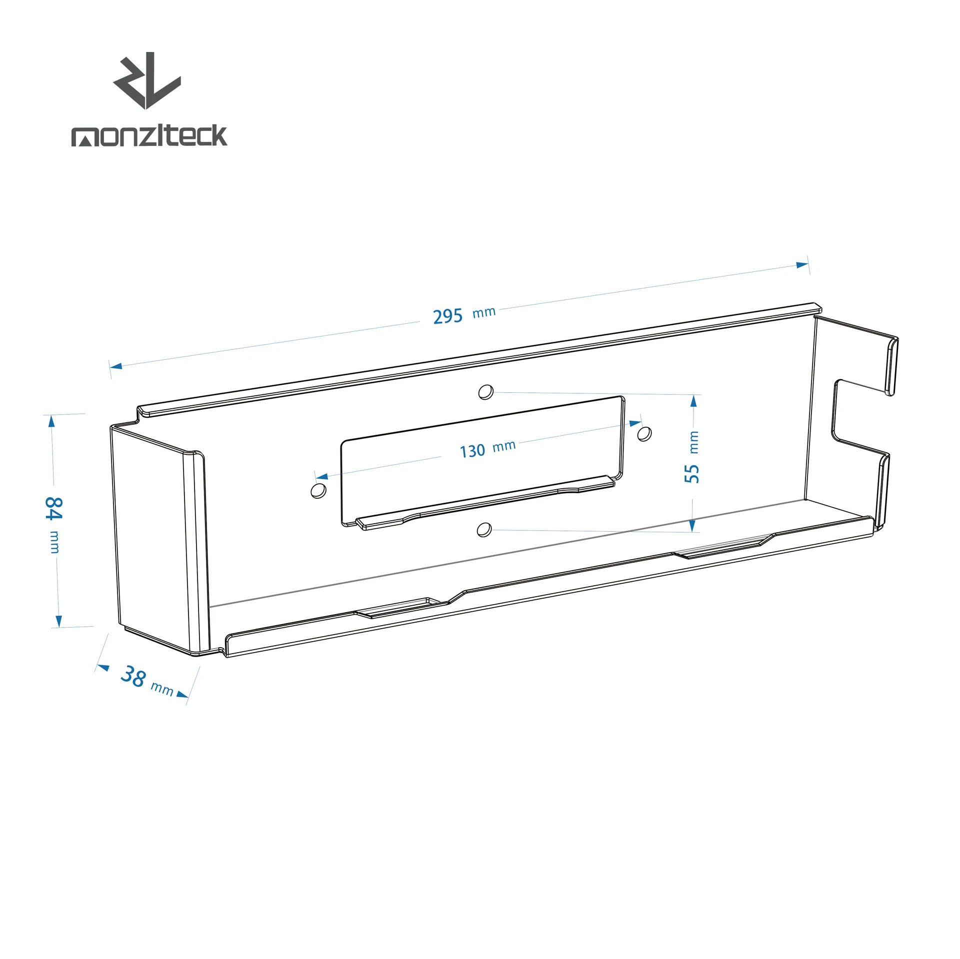 Monzlteck Wall Mount for PS4 Original,Near or Behind TV,Space Saving & Improved Airflow