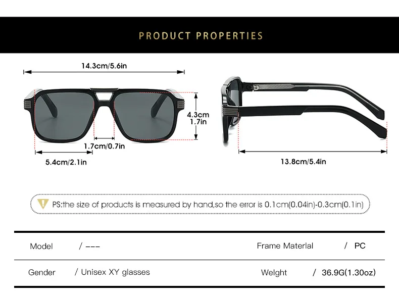 2026 Hochwertige Sonnenbrille für Herren und Damen Quadratische Pilotenbrille Luxuriöser Edelstahlkern Propionsäure UV400 Marken-Gafas Sol Hombre – Detail 5