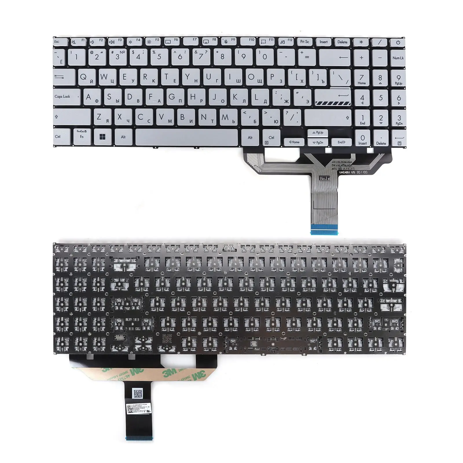 RU Laptop Keyboard for Asus Vivobook 15 X1502 M1502Z X1503Z M1503Q X1603Z X1603ZA Silver with Small Enter