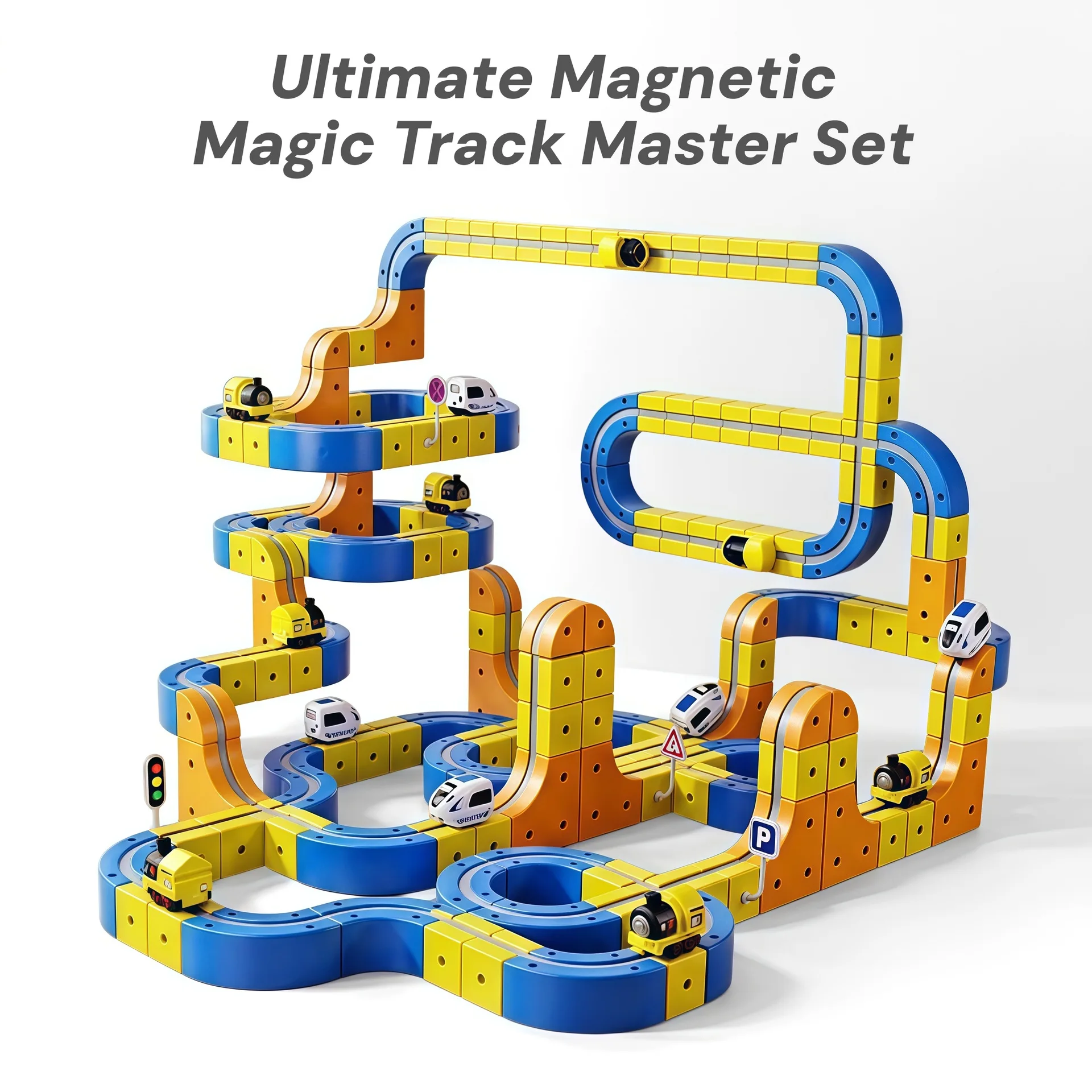 Versatile Magnetic Rail Car Children's Puzzle Toy Building Blocks Boys Anti Gravity Magnetic Suspension Train Track Toy