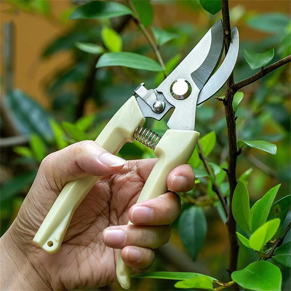 1/2Pcs Stainless Steel Pruning Scissors Cutting Multifunctional Flower Tree Branch Bypass Garden Pruner Hand Shear Clipper Tools