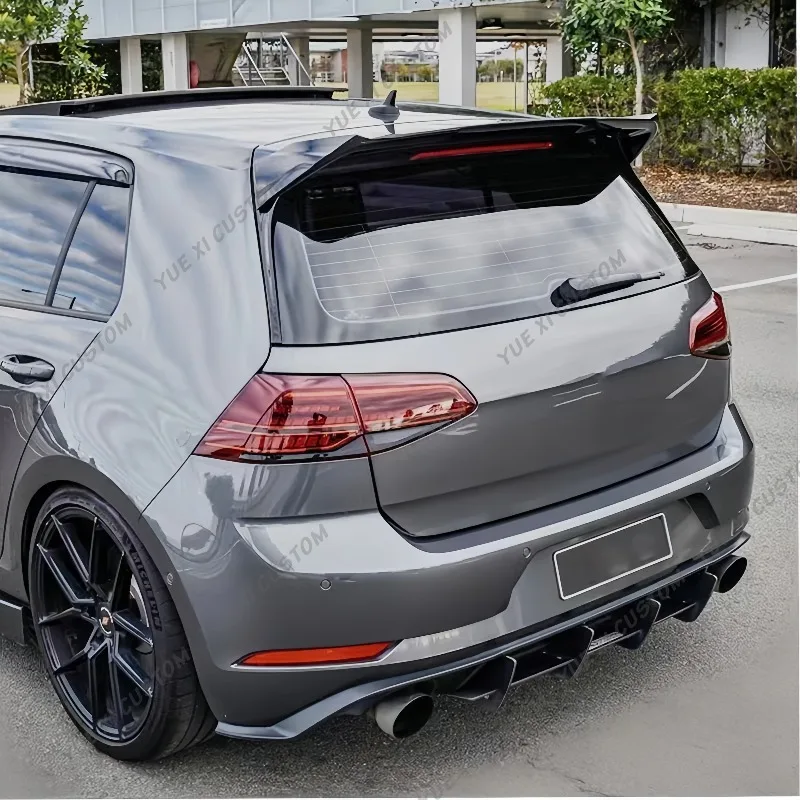 For Volkswagen Golf 7/7.5 MK7 MK7 Facelift TSI TDI 2013-2020 Rear Roof Spoiler Wing Rear Trunk Lip Spoiler Cap Robot Style Wing