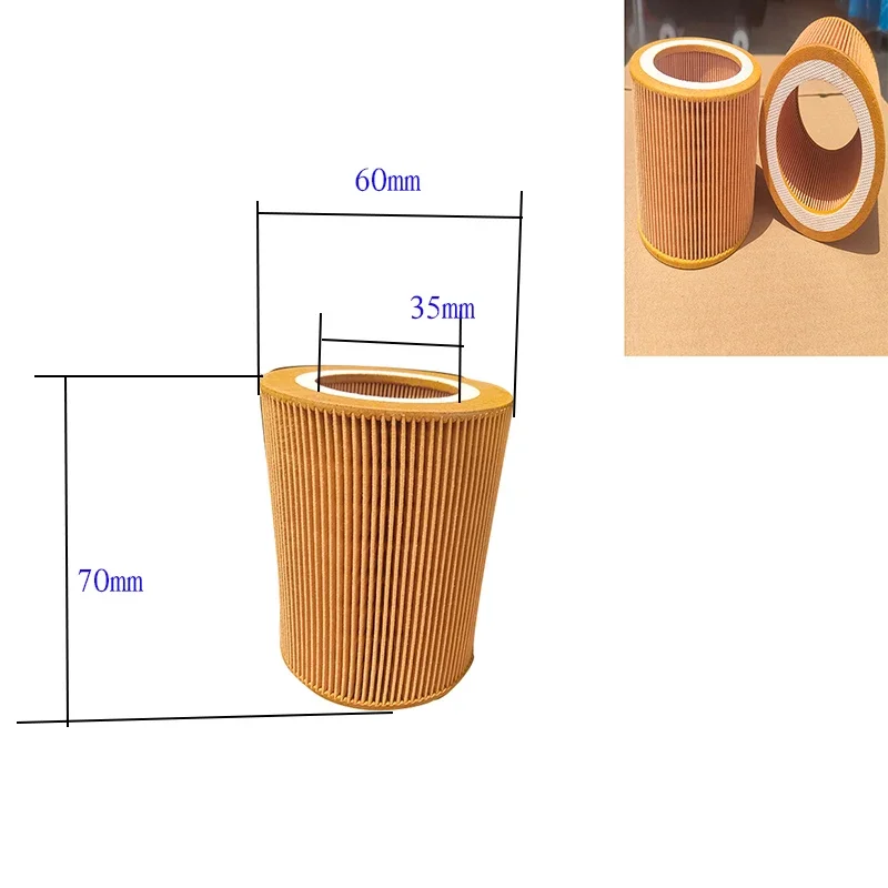 1Pcs Screw Compressor Air Filter Element Cylindrical  Plastic Head Single/double Pass Paper Element Universal Air Filter Element