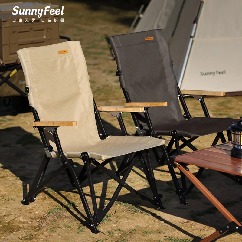 Fur Seal Camping Folding Chair, Wilderness Camp, Canvas Chair, Encosto conveniente, ao ar livre