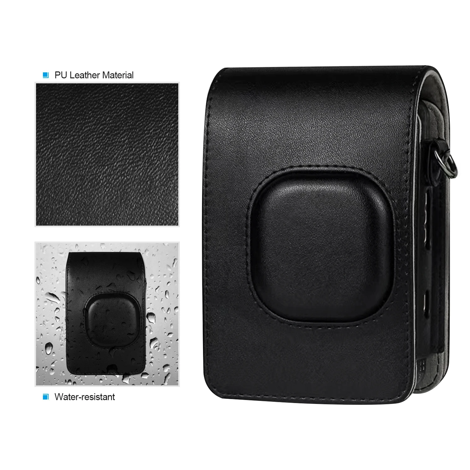 Size Instant Camera Case Bag PU Leather with Shoulder Strap for Fujifilm Fuji Instax Mini LiPlay Camera Holder Accessory