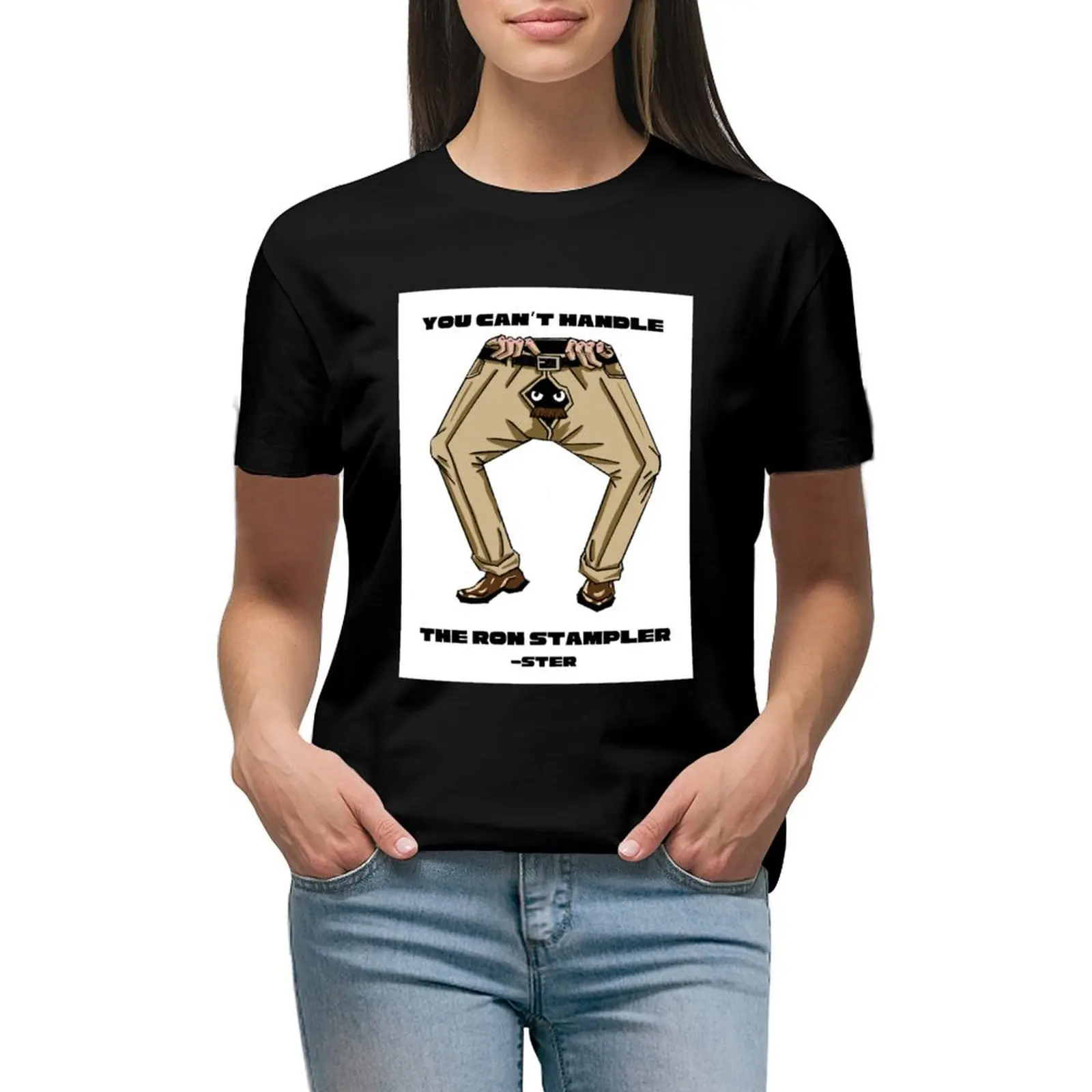 

Ron Stampler 1 T-shirt animal print shirt for girls cute tops vintage clothes t-shirts for Women loose fit