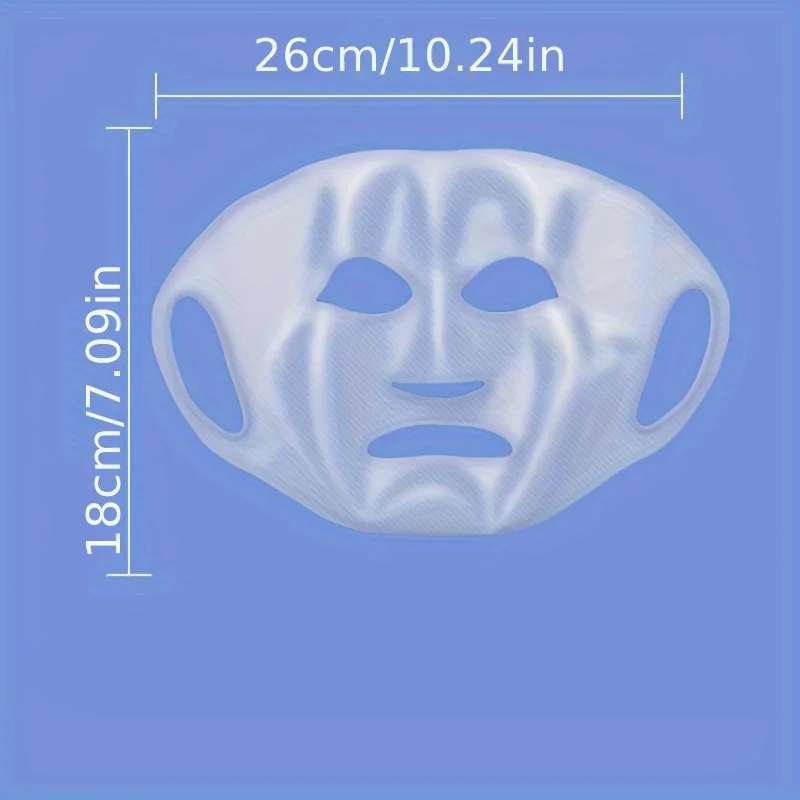 Silicone mask cover, ear-mounted fixed mask to moisturize and absorb essence, reusable facial care tool