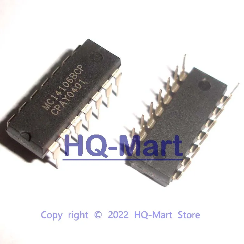 2 PCS MC14106BCP DIP-14 MC14106 Hex Schmitt Trigger Chip IC