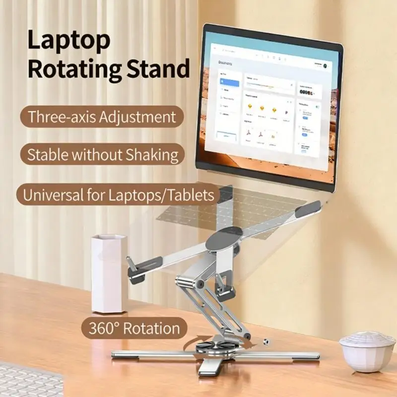 

Portable Foldable Laptop Stand With Adjustable Height For 16Inch Notebook Ergonomic Aluminum Computer Risers For Office 896C