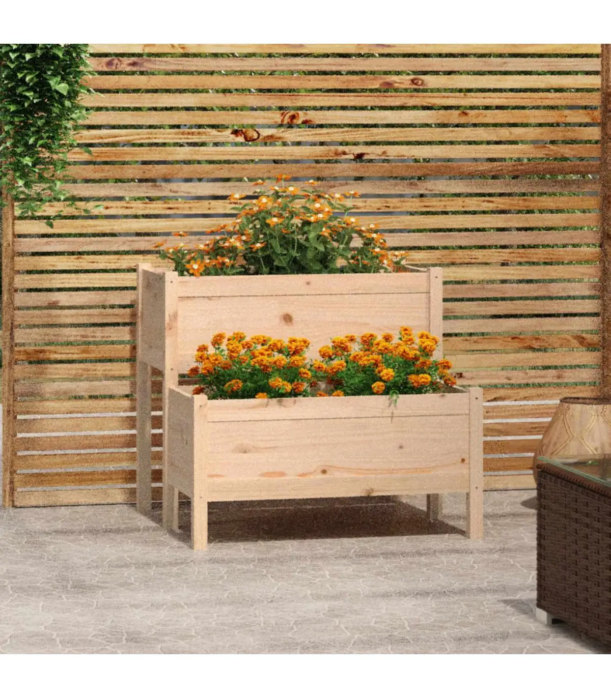 Flower pots and planters solid wood pine planter 84,5x84x75 cm