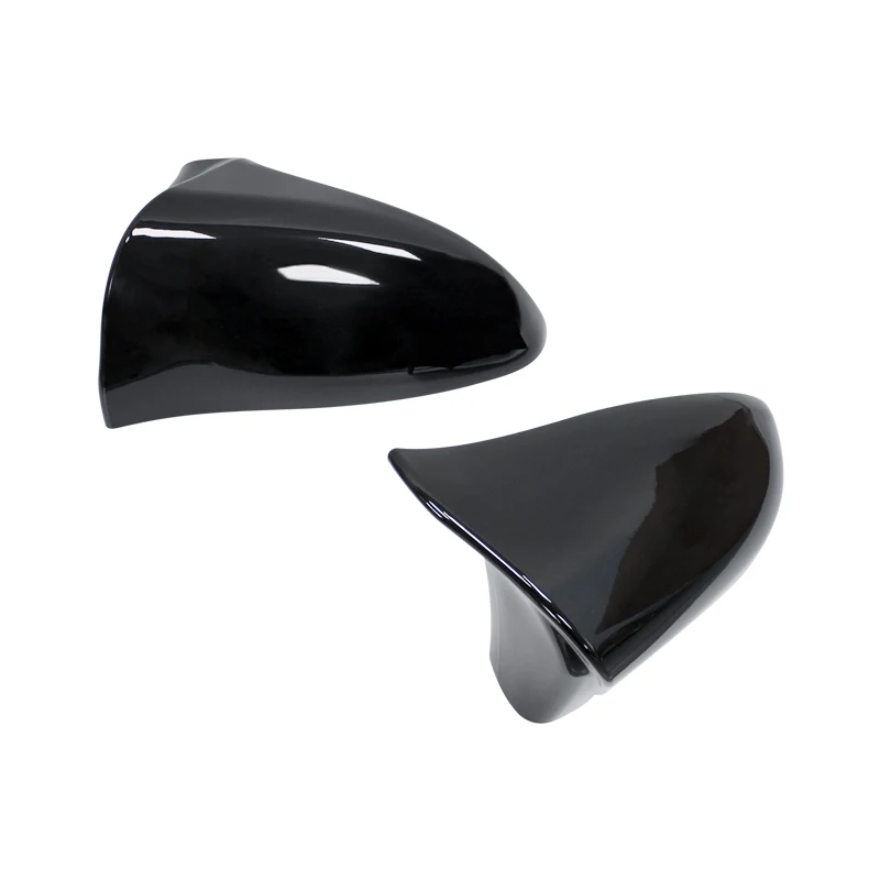 A Pair For LEXUS CT 2009-2022 M Horn Style Carbon Fiber Glossy Black Wing Rearview Mirror Cover Cap Case Trim