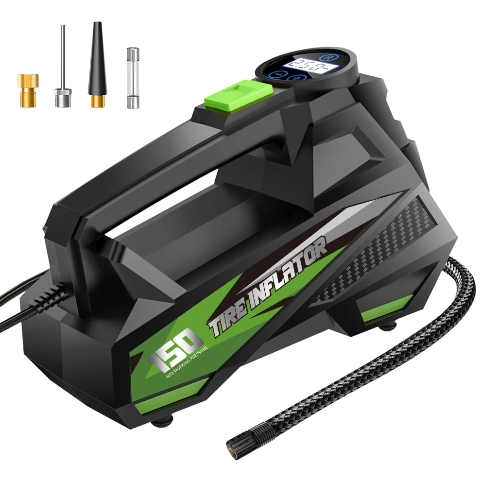 

Автомобильный воздушный насос Carsun, воздушный компрессор 12 В, 150 фунтов на квадратный дюйм, электрический беспроводной портативный насос для накачивания шин для мотоцикла, велосипеда, автомобиля, шарик для шин