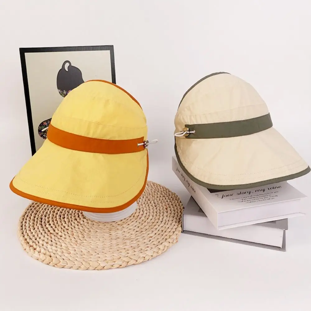 

Korean Style Candy Color Bucket Hat Quick-dry Solid Color Summer Kid Sunhat Shading Hat Anti-UV Sun Hat Children's Empty Top Cap