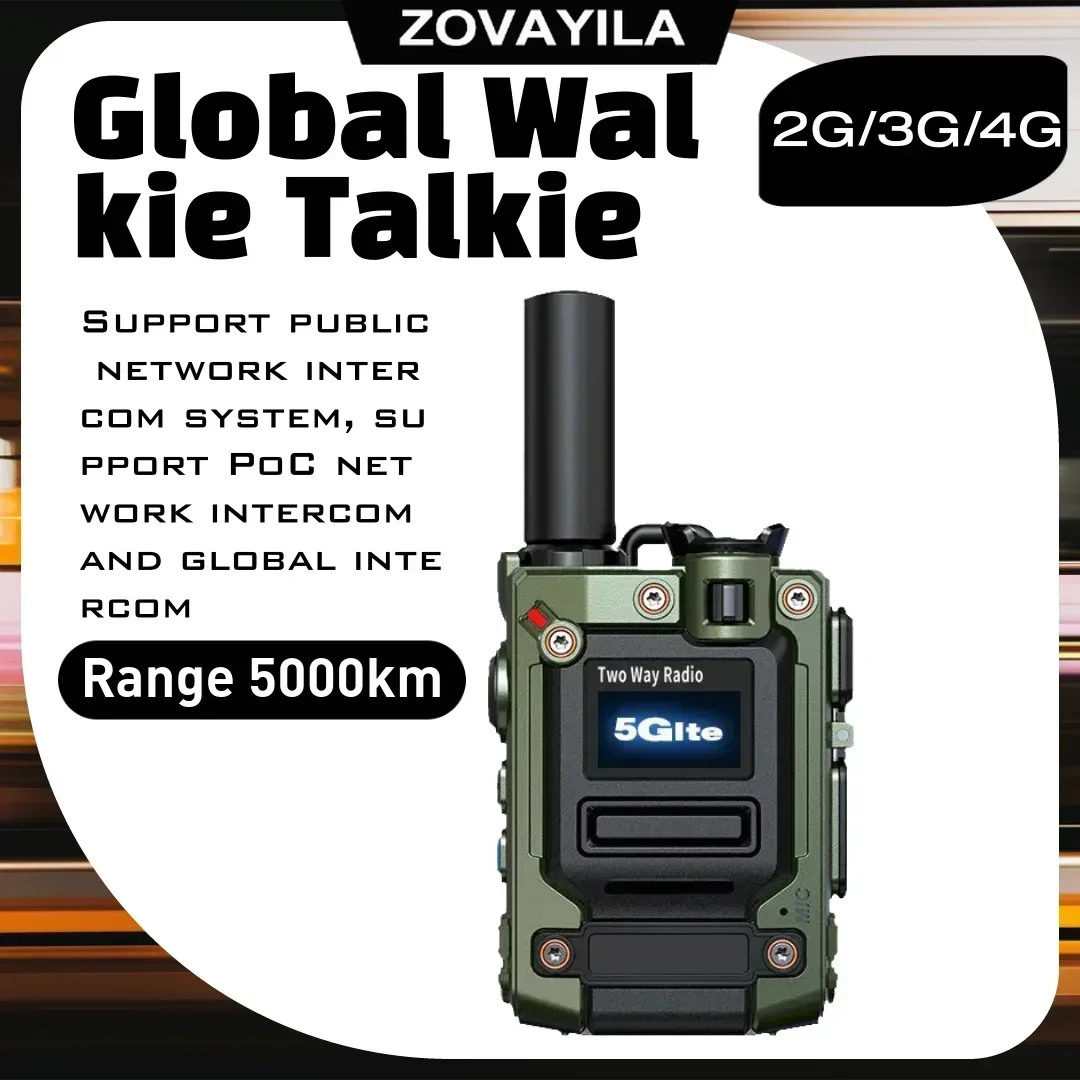 

Global Walkie Talkie, 4G, 3G, 2G, Integrated Dual Frequency, Bidirectional, with unlimited Distance of 5000 km