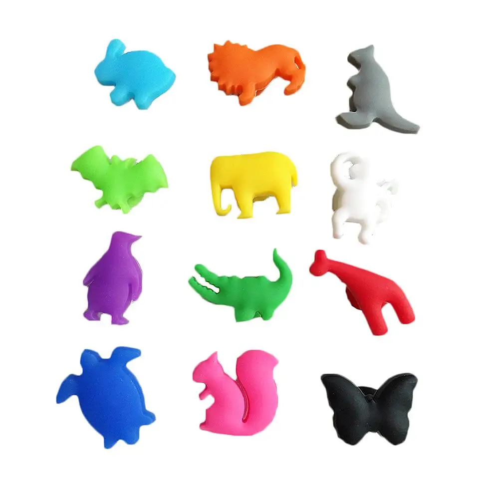 

24 Pcs Logo Stickers Glass Label Man Animals Party Cup Identifiers for Drinks