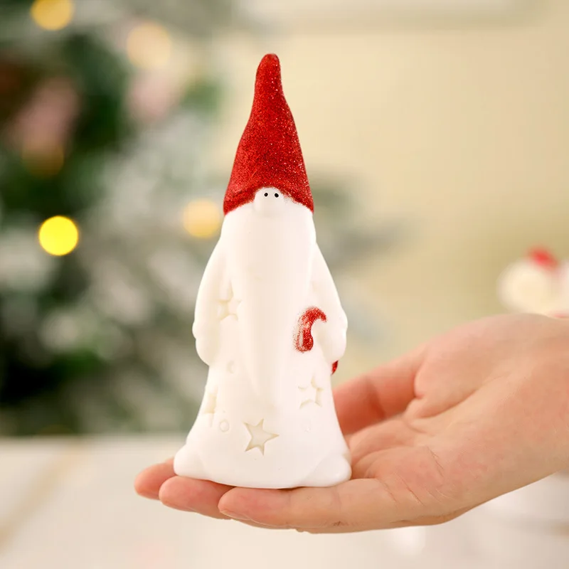 Santa Claus LED Night Light Creative Atmosphere Lamp Modeling Light Holiday Hanging Lamp Self-defense reflective flashlight