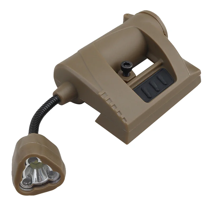 AEB0-Luce per casco per MPLS CHARGE Torcia elettrica 3 modalità Faro in nylon Lampada da esterno a risparmio energetico per caccia in campeggio